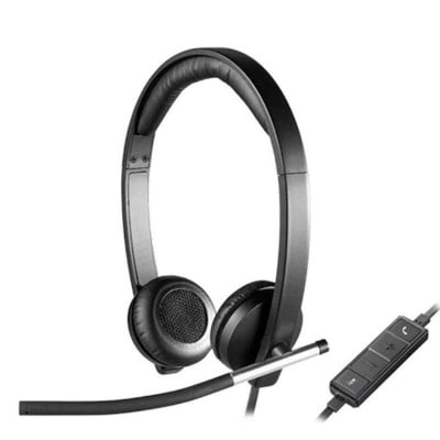 AURICULAR LOGITECH H650E STEREO CON MICROFONO BLACK USB (981-000518) (NT8)