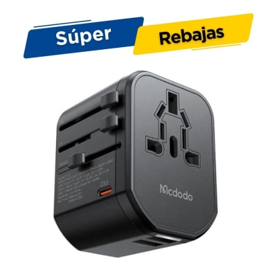 ADAPTADOR DE VIAJE UNIVERSAL MCDODO DE CARGA RÁPIDA 33W (CP-4290)