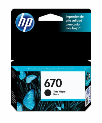 CARTUCHO DE TINTA HP 670 NEGRO DESKJET 14PL (CZ113AL) (NT18)