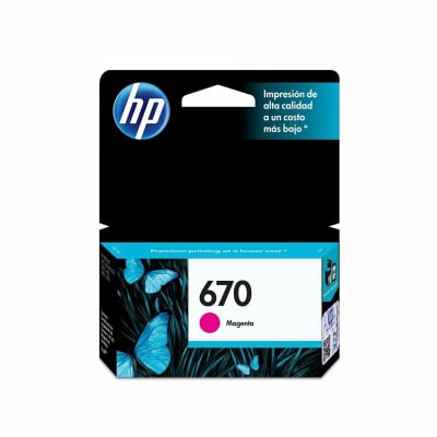 CARTUCHO DE TINTA HP 670 DESKJET MAGENTA (CZ115AL) (NT18)