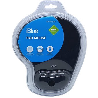 MOUSE PAD CON DESCANSADOR IBLUE BLACK (MP372-BK)