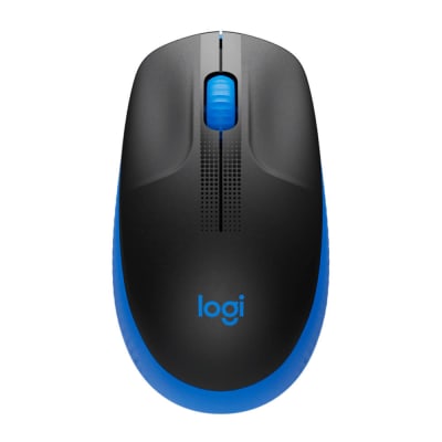 MOUSE LOGITECH M190 INALAMBRICO NEGRO/AZUL (910-005903)