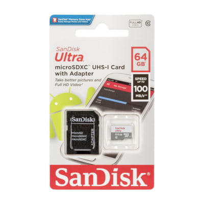 MEMORIA FLASH SANDISK ULTRA MICROSDHC 64GB (SDSQUNR-064G-GN3MA)1