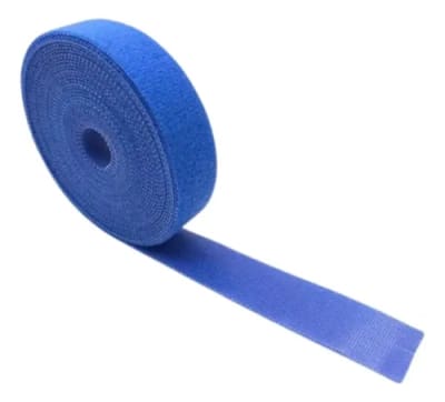 CINTA DE SUJECIÓN REUTILIZABLE TIPO VELCRO 25MTX2CM AZUL