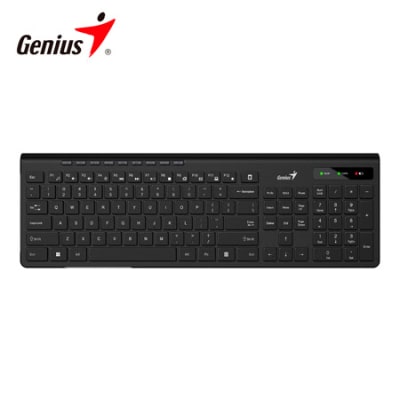 TECLADO GENIUS SLIMSTAR 7230 WIRELESS AI COPILOT MULTIMEDIA SP BLACK (31310021401) NT8
