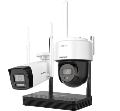 KIT WIFI HIKVISION CAMARA BULLET + CAMARA DOMO PT 4MP NVS (NKS424W03H) NT3