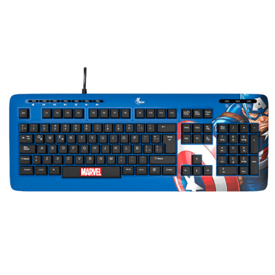 TECLADO CABLEADO XTECH EDICIÓN CAPITAN AMÉRICA (XTK-M401CA)