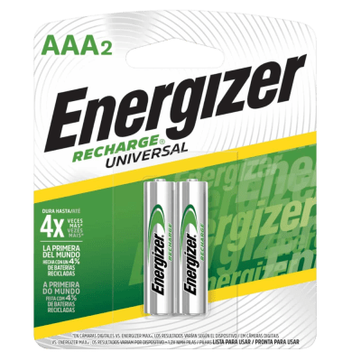 PAR DE PILAS RECARGABLE AAA ENERGIZER 1.2V