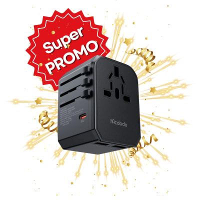 ADAPTADOR DE VIAJE UNIVERSAL MCDODO DE CARGA RÁPIDA 33W (CP-4290)