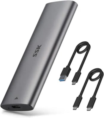 ENCLOSURE [TOOL-FREE] SSD M.2 NVME PCIE / SATA (HE-C370)