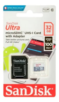 MEMORIA FLASH SANDISK ULTRA MICROSDHC 32GB (SDSQUNR-032G-GN3MA) (NT3)