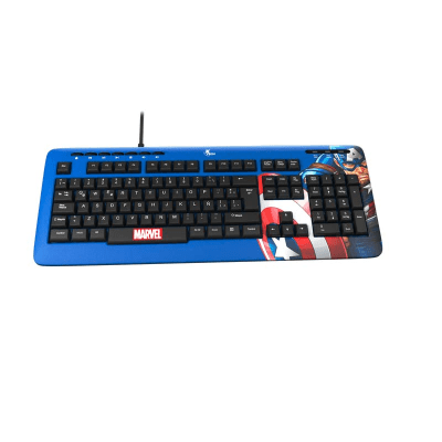 TECLADO CABLEADO XTECH EDICIÓN CAPITAN AMÉRICA (XTK-M401CA)1