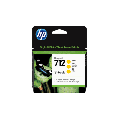 CARTUCHO DE TINTA HP 3ED79A 712 DESIGNJET 3 PACK 29ML AMARILLO (3ED79A) (NT3)1