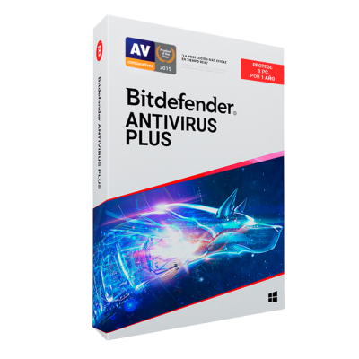 LICENCIA BITDEFENDER ANTIVIRUS PLUS 1 AÑO, 3 PC (B11010059)
