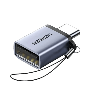 ADAPTADOR UGREEN US270 TIPO-C A USB 3.0, CON CORDON GRIS (50283) (NT15)