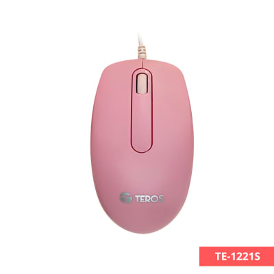MOUSE OPTICO TEROS USB ROSADO (TE-1221S)