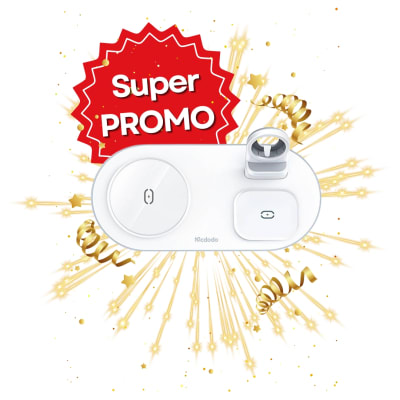 CARGADOR INALAMBRICO MCDODO 3 EN 1 CELULAR/TWS/APPLEWATCH 15W (CH-7062)