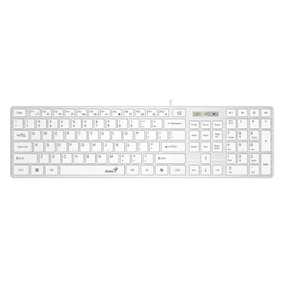TECLADO GENIUS SMART SLIMSTAR 126 AI COPILOT USB WHITE (31310017409) (NT8)1
