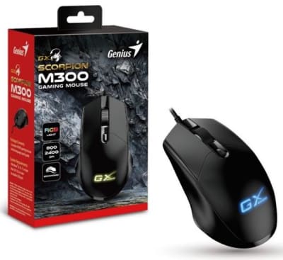 MOUSE GENIUS GX SCORPION M300 2400 DPI 4-BOT RGB BLACK (31040010400) (NT8)1