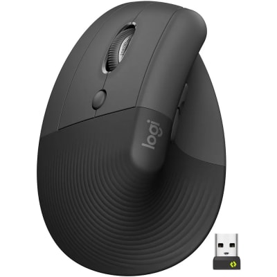 MOUSE LOGITECH LIFT VERTICAL ZURDO WIRELESS/BT BLACK (910-006467) (NT8)