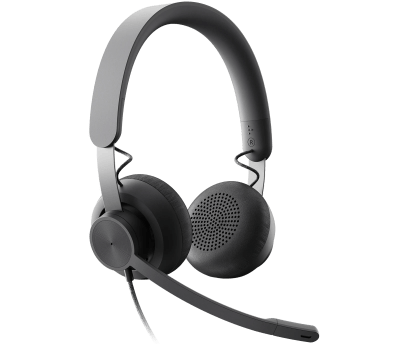 AURICULAR CON MICROFONO LOGITECH ZONE WIRED - UC VERSION BLACK (981-000876) (NT8)