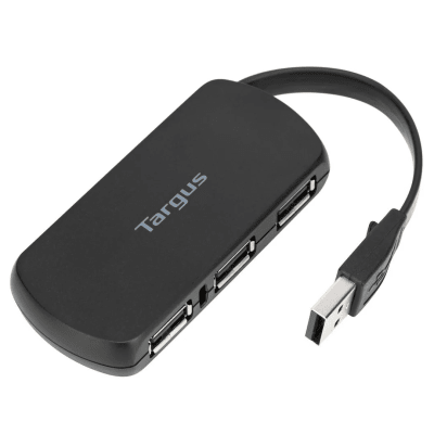 HUB USB TARGUS ACH114US 4 PUERTOS USB-A 2.0 NEGRO (ACH114US) (NT8)