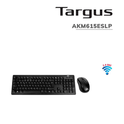 KIT TECLADO Y MOUSE MTG BY TARGUS INALÁMBRICOS SP NEGRO (AKM615ESLP) (NT8)