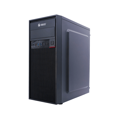 CASE GAMER TEROS TE-1319G, MID TOWER, 450W, USB 3.0/2.0, AUDIO, NEGRO (TE-1319G) (NT4)
