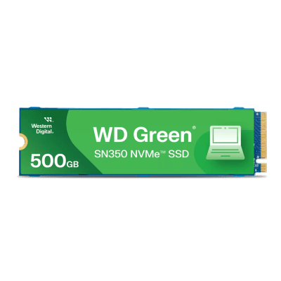 UNIDAD DE ESTADO SOLIDO WESTERN DIGITAL GREEN SN350 - NVME, 500GB, M.2 (WDS500G2G0C-00CDH0) (NT4)1
