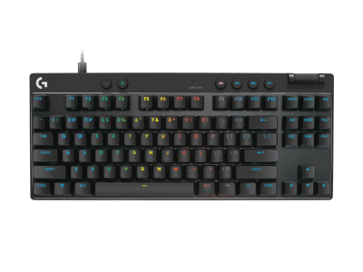 TECLADO LOGITECH PRO X TKL RAPID ANÁLOGO, WIRED USB-C, LS RGB, KEYCONTROL, NEGRO (920-013131) (NT8)1