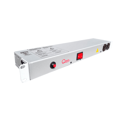 MULTITOMA ELÉCTRICA HORIZONTAL QUEST - 10 TOMAS NEMA 5-15R, 125V/250V-15A, GRIS (MH-4713-G)