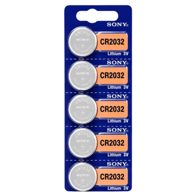 PILA DE LITIO SONY CR2032 TIPO BOTON 3V X 5 UNIDADES (BLISTER)