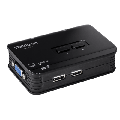 SWITCH KVM TRENDNET TK-207K 2 PUERTOS USB KIT (NT50)