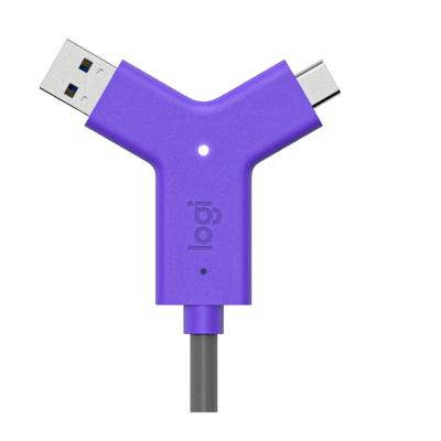 ADAPTADOR LOGITECH Z B2B SWTICH USB-C -A MORADO (952-000009) (NT8)