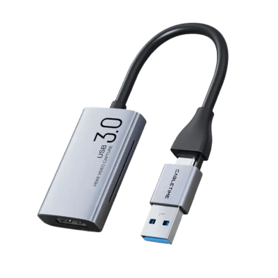 CAPTURADOR DE VIDEO CABLETIME HDMI 4K HERMBRA A USB-A/USB-C MACHO (CB65G)