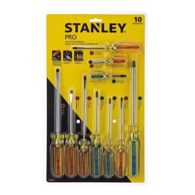 JUEGO DE DESTORNILLADORES STANLEY PRO 10 PIEZAS STHT691721
