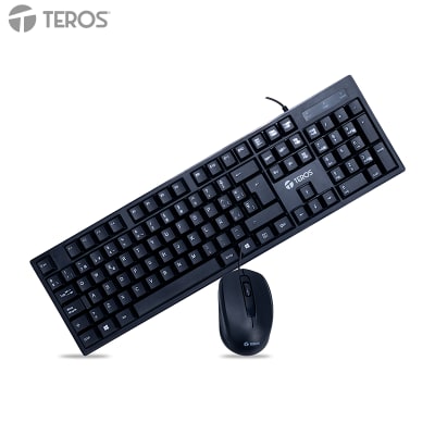 KIT TECLADO + MOUSE TEROS TE-5015S, NEGRO (TE-5015S)