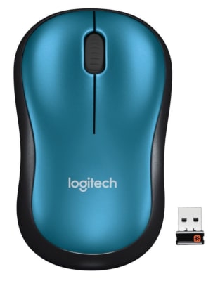 MOUSE LOGITECH M185 AZUL WIRELESS USB (910-003636)