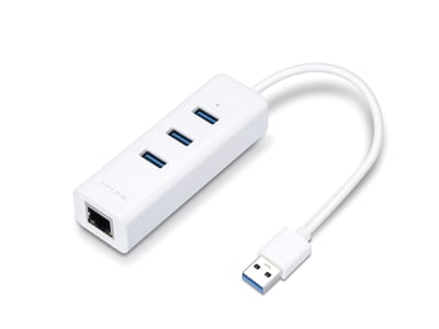 ADAPTADOR TPLINK UE330 USB CON HUB DE 3 PUERTOS USB 3.0 Y ADAPTADOR ETHERNET GIGABIT (0101502039)