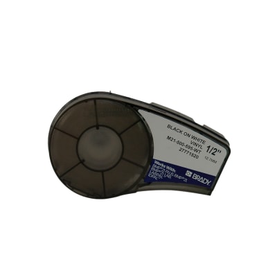 CARTUCHO DE ETIQUETA ADHESIVA PARA BMP21-PLUS 12.70MMX6.4MTS BLANCO (M21-500-595-WT) (NT1)