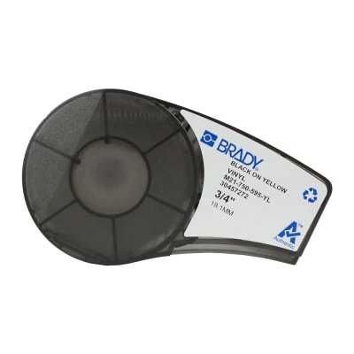 CARTUCHO DE ETIQUETA ADHESIVA PARA BMP21-PLUS 19MMX6.4MTS AMARILLO (M21-750-595-YL) (NT1)