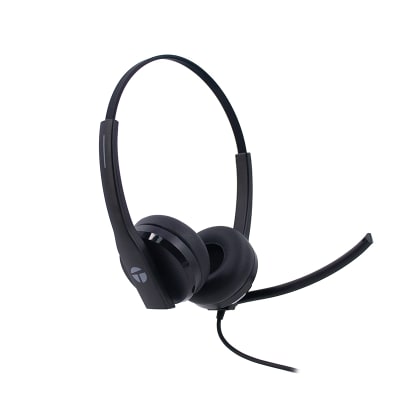 AURICULAR TEROS ALÁMBRICO, CABLE USB-A, NEGRO (TE-8039CS)
