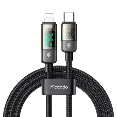 CABLE DE CARGA/DATOS PARA IPHONE MCDODO DIGITAL PRO TIPO-C A LIGHTNING 36W 1.2M AUTOAPAGADO (CA-360)