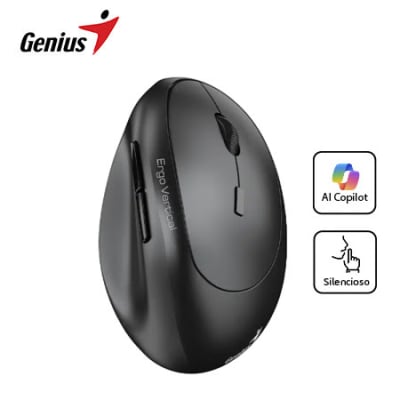 MOUSE GENIUS ERGO 8350S AI COPILOT DUAL WIRELESS/BLUETOOTH  SILENT ERGONOMICO DARK (31030041400)1