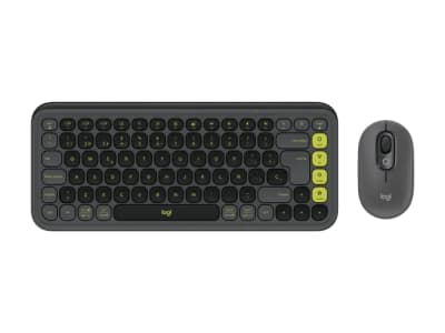 TECLADO LOGITECH + MOUSE POP ICON BLUETOOTH/WIRELESS SP COPILOT GRAPHITE (920-013052) (NT8)