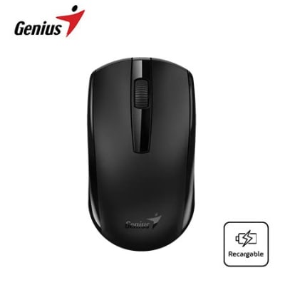 MOUSE GENIUS ECO-8100 RECARGABLE WIRELESS BLUEEYE BLACK (31030046400) (NT8)
