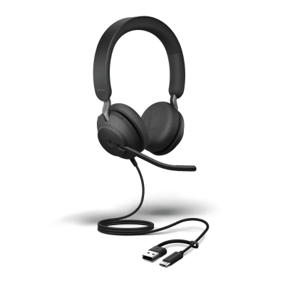 AURICULAR JABRA EVOLVE2 40 SE-ESTÉREO, USBC/A, MS TEAMS, NEGRO (24189-999-799) (NT7)