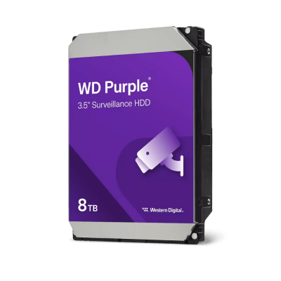 DISCO DURO WD PURPLE PARA VIDEOVIGILANCIA 8TB, SATA, 256MB, 5640RPM, 3.5