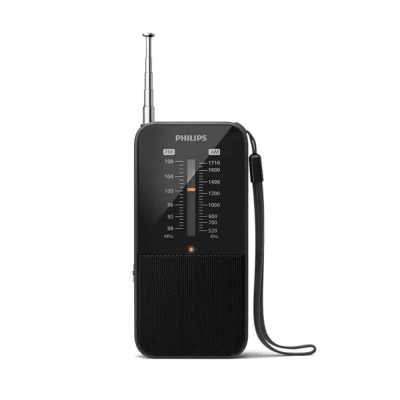 RADIO PORTATIL PHILIPS TAR1509 AM/FM AUX-IN 3.5MM NEGRO (TAR1509*) (NT8)1