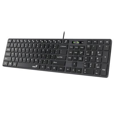 TECLADO GENIUS SMART SLIMSTAR 126 AI COPILOT USB MULTIMEDIA SP BLACK (31310017401) (NT8)1